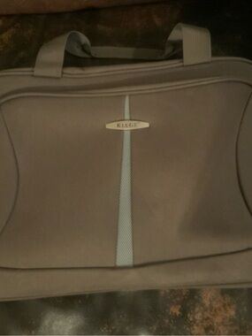 Kluge Taupe Laptop Briefcase with Light Accent